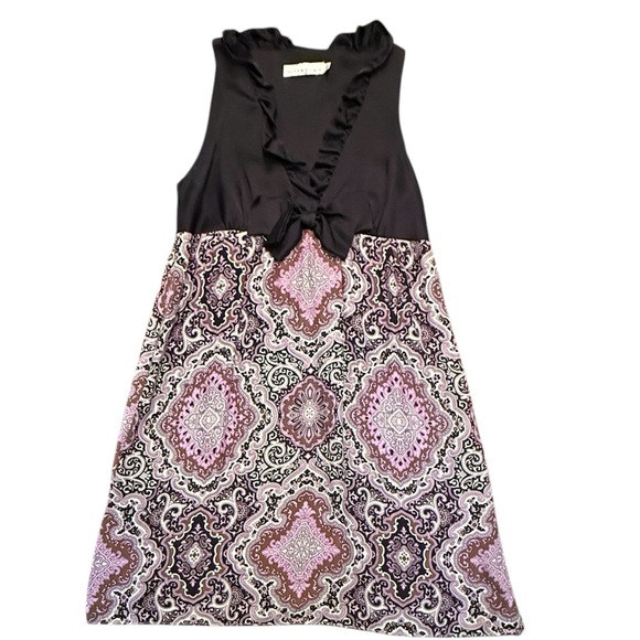 Alice & Trixie Dresses & Skirts - Alice & Trixie Black/Purple Paisley 100% Silk Sleeveless Mini Dress Size XS $198